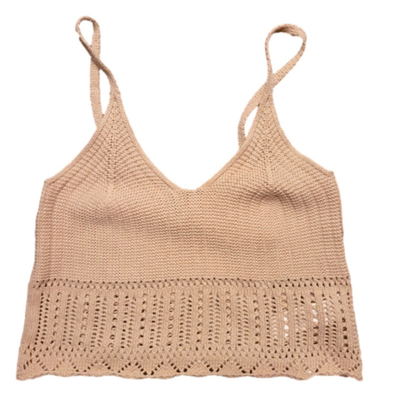 Streetwear Society Tops - Streetwear SOCIETY beige tank crop top. Size M. NWT!